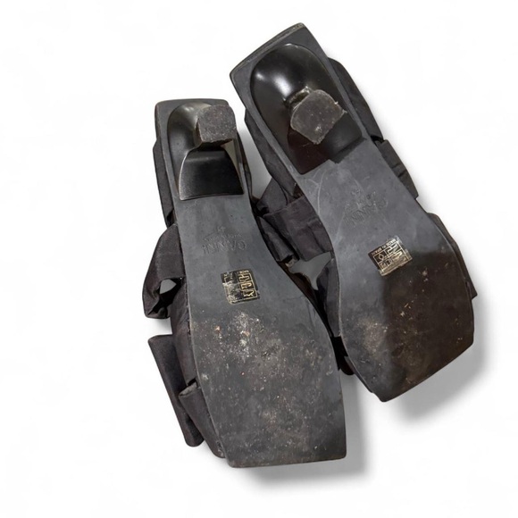 Ganni black bow heel sandals - Picture 3 of 5
